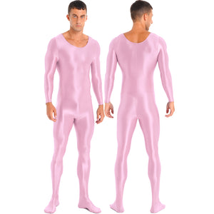 Satinylust-Crius Pink Glossy Catsuit