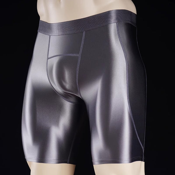 Satinylust-Aion Ash Glossy Tank Top And Compression Shorts