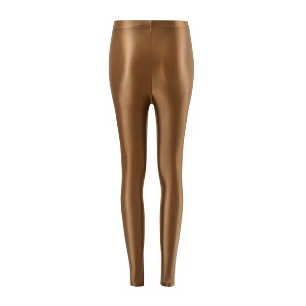 Brown leggings on a white background