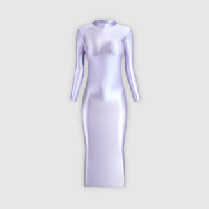 Charis Lavender Glossy Bodycon Dress-satinylust