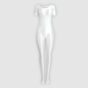 Holle White Glossy Catsuit-satinylust