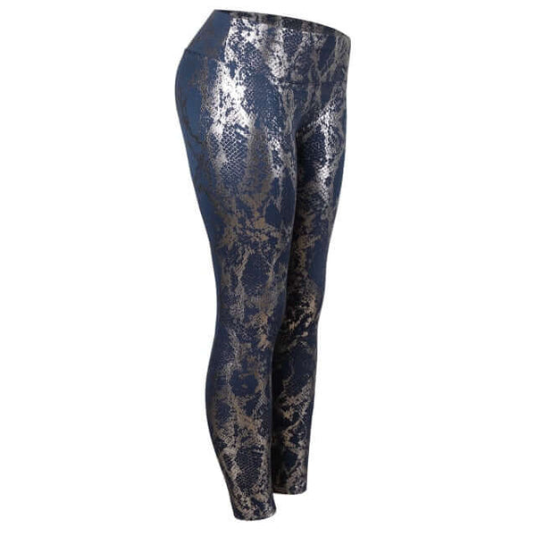 Twerk It Indigo Shiny Leggings-satinylust