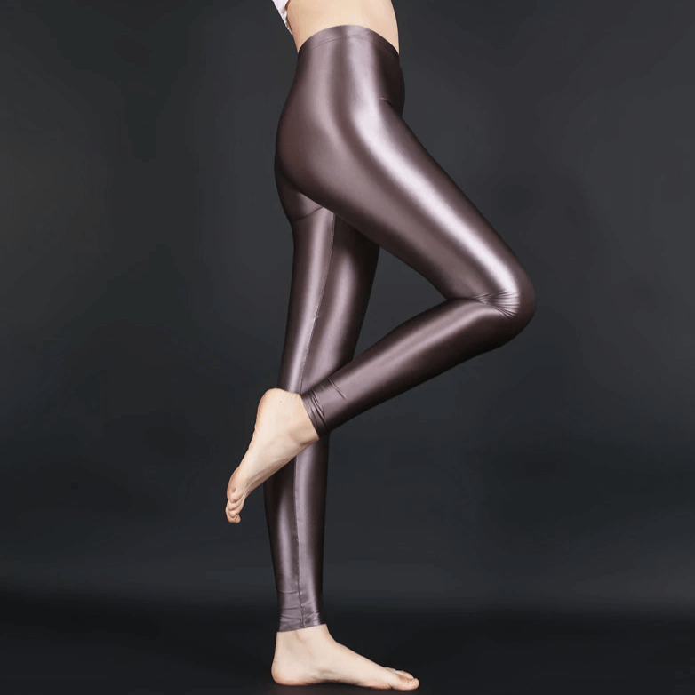 Satin sales look leggings